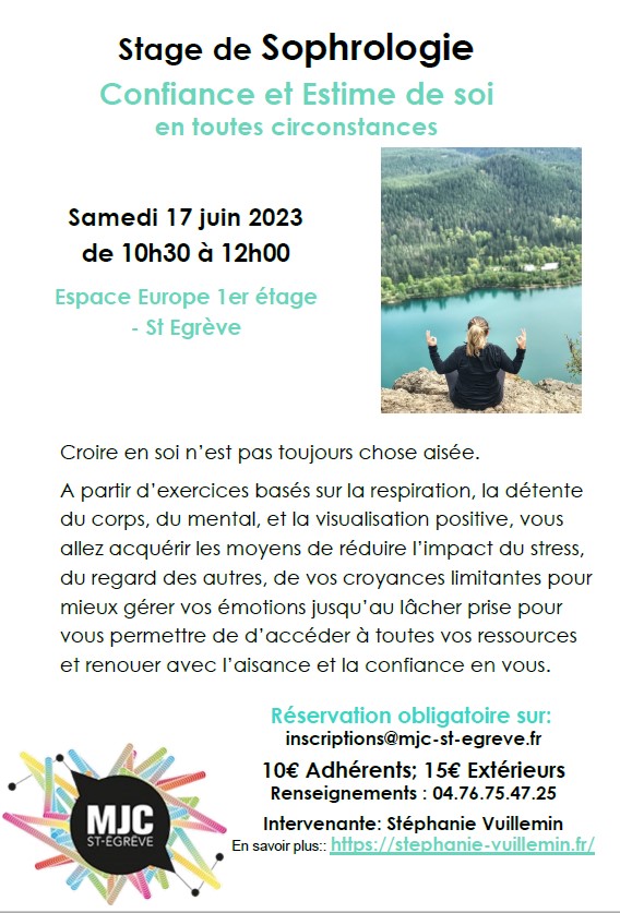 Stage de Sophrologie - Confiance et Estime de soi