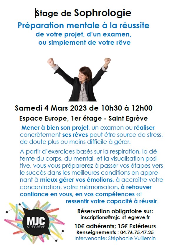Stage de Sophrologie - La réussite