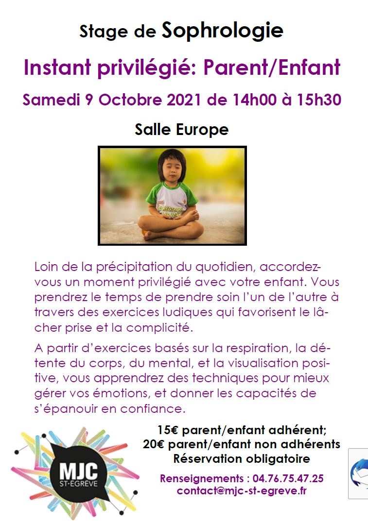 Stage Sophrologie Parent-Enfant