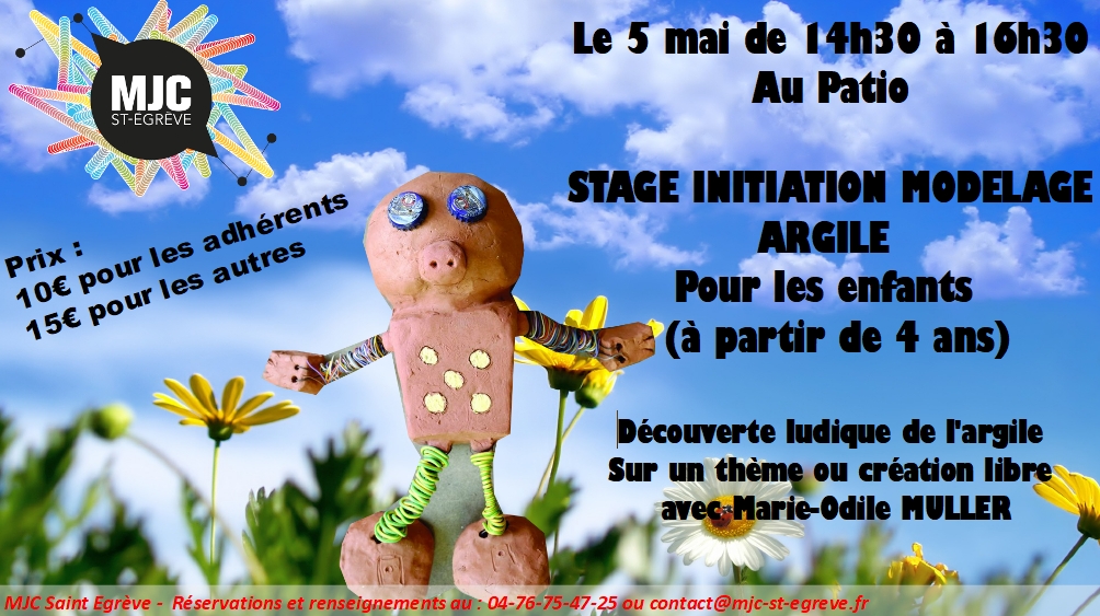 Stage initiation modelage Enfants