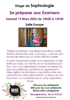 Stage Sophrologie - Préparation aux examens